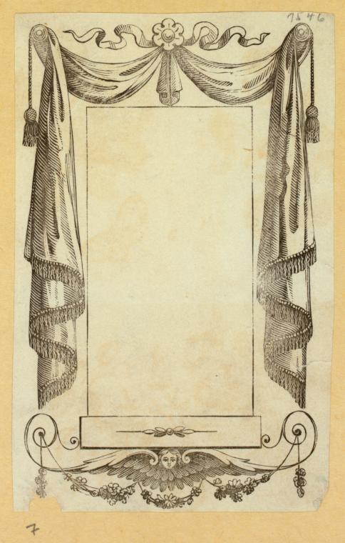 Pages with decorative borders featuring scrolling foliage, cartouches, floral garlands, and acanthus leaves.