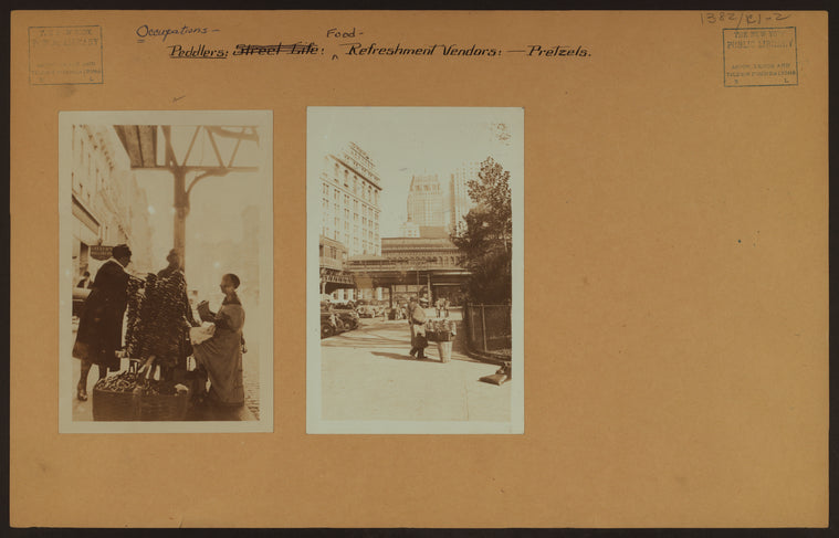 Occupations - Peddlers - Food - Refreshment vendors - Pretzels.