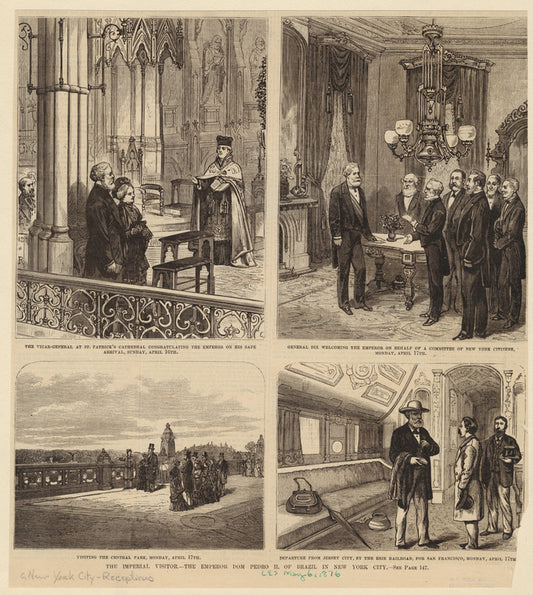 The imperial visitor -- the Emperor Dom Pedro II. of Brazil in New York City