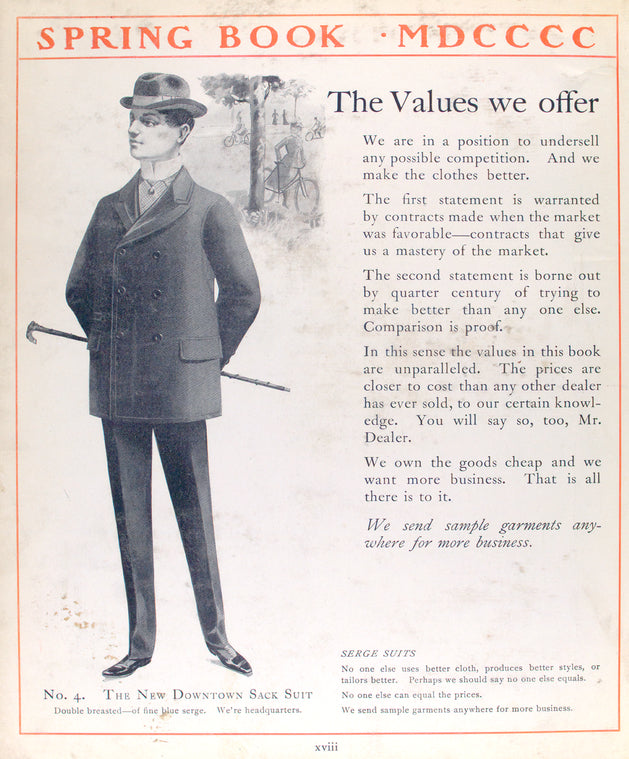 The value we offer; No. 4. The new Downtown sack suit.