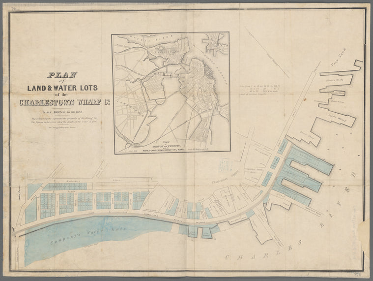Plan of land & water lots of the Charlestown Wharf Co.