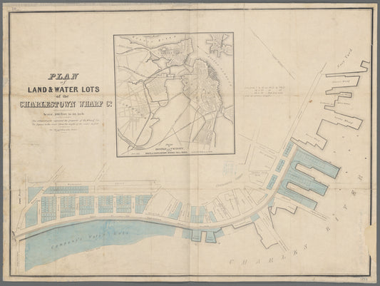 Plan of land & water lots of the Charlestown Wharf Co.