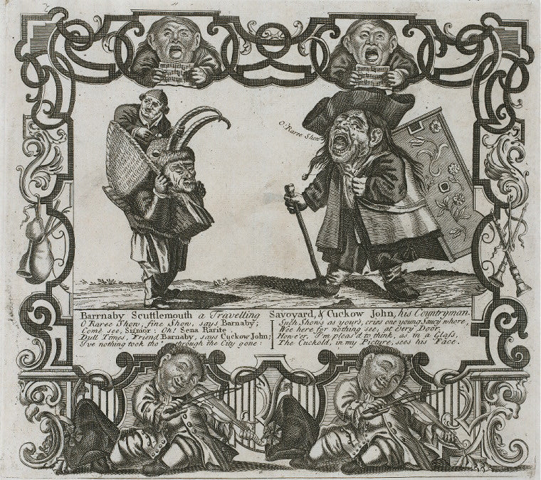 Barnaby Scuttlemouth, a traveling Savoyard and Cuckow John, his countryman