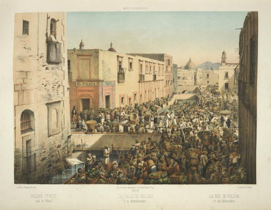 La Calle de Roldan, y su desembarcadero = La Rue de Roldan et son debarcadère = Roldan Street, and its wharf.