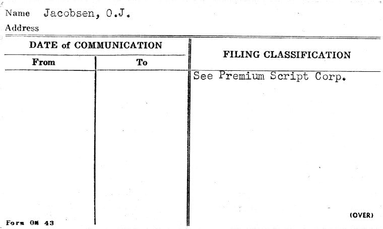 Jacobsen, O.J.