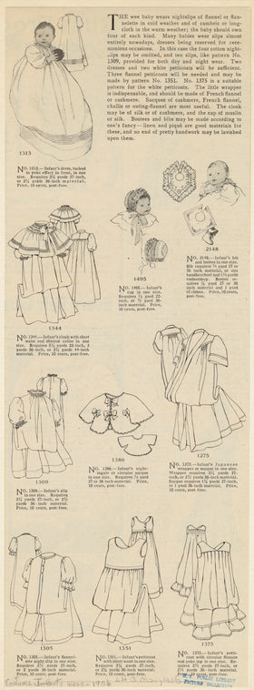 Infants' wear, 1906
