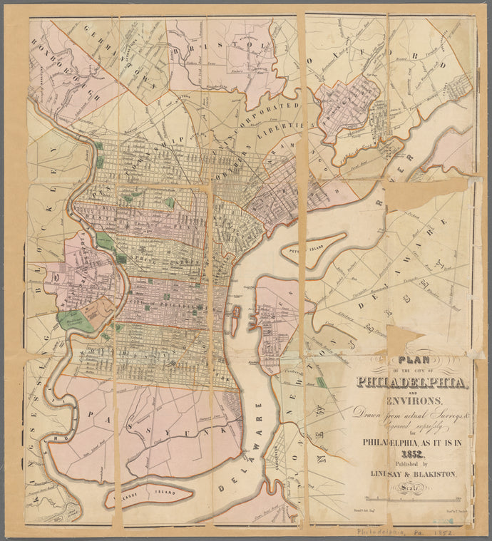 Plan of the city of Philadelphia, and environs
