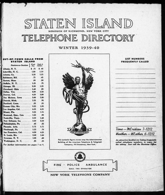 Staten Island telephone directory
