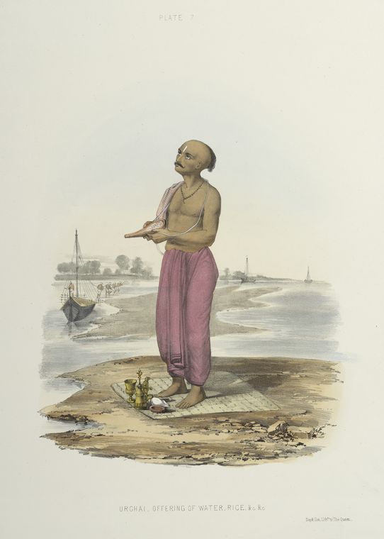 Urghai [Arghya], offering of water, rice, &c.&c.