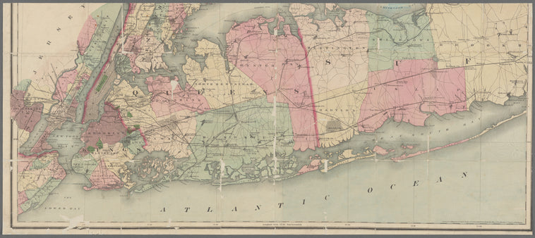 Colton's new map of Long Island