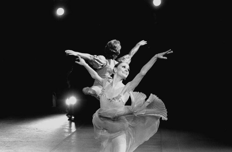 New York City Ballet production of "Tchaikovsky Concerto No. 2" with Patricia McBride and Peter Martins, choreography by George Balanchine (New York)