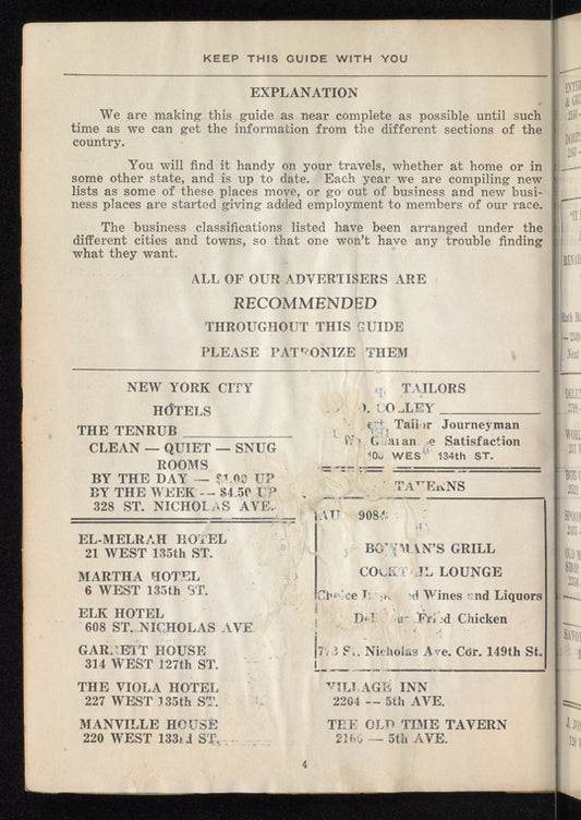 The Negro Motorist Green Book: 1939