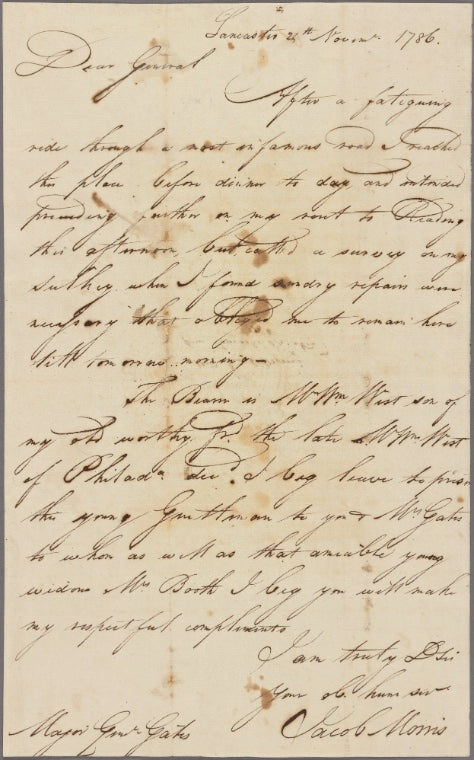 Letter to Horatio Gates