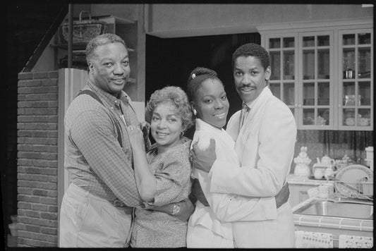 Paul Winfield, Ruby Dee, Denzel Washington, and Marsha Jackson in the stage production Checkmates