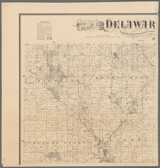 Map of Delaware County, Iowa : drawn from actual surveys and the county records