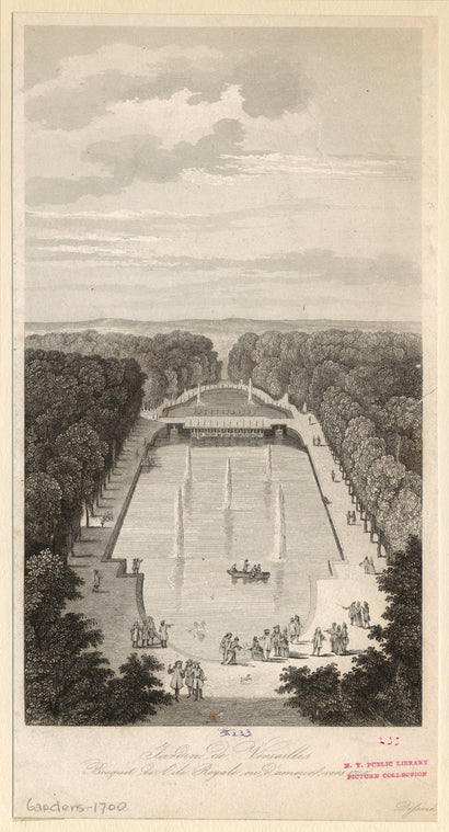 Jardin de Versailles: Bosquet de l'ile royale ou d'amour, vers 1700