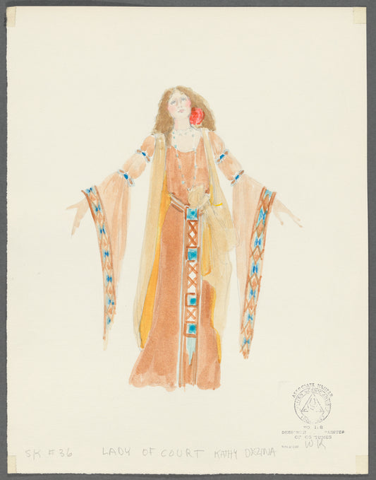Goodtime Charley: Costume sketch for Lady of Court (Kathy Dezina)