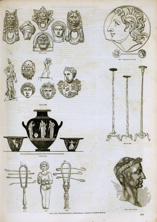 Alexander the Great; miscellaneous figures (chiefly bronze), contained in the British Museum; Julius Cæsar