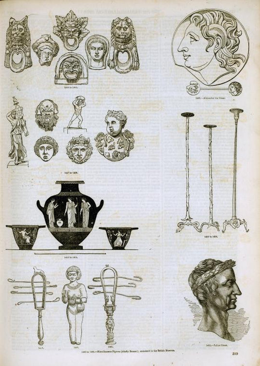 Alexander the Great; miscellaneous figures (chiefly bronze), contained in the British Museum; Julius Cæsar