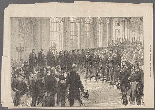 [Proclamation of William I, Emperor of Germany] in the Galerie des Glaces, Palace of Versailles