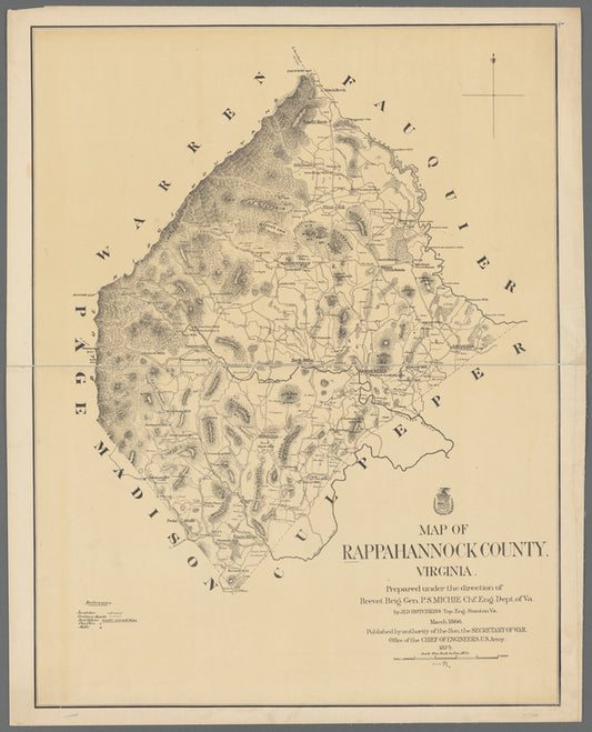 Map of Rappahannock County, Virginia
