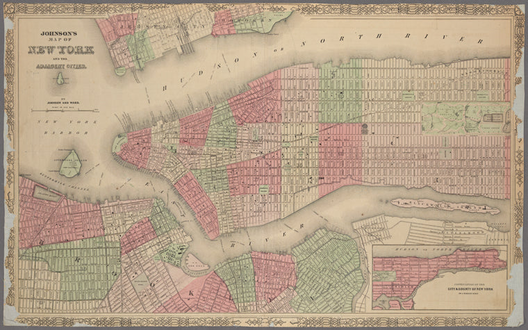 Johnson's Map of NYC.