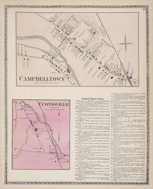 Campbelltown [Village]; Curtisville [Village]; Campbell Business Notices