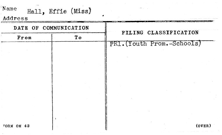 Hall, Effie (Miss)