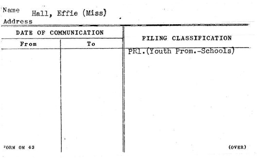 Hall, Effie (Miss)