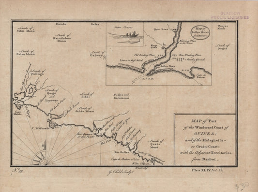 Map of part of the windward coast of Guinea, and of the Malaghetta or Grain Coast, with the adjacent territories