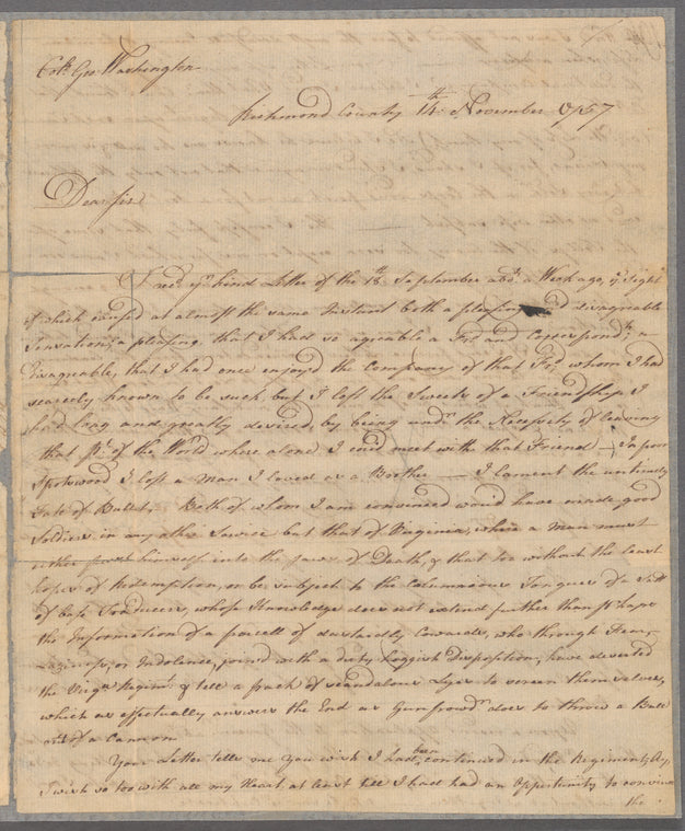 William Peachey to George Washington