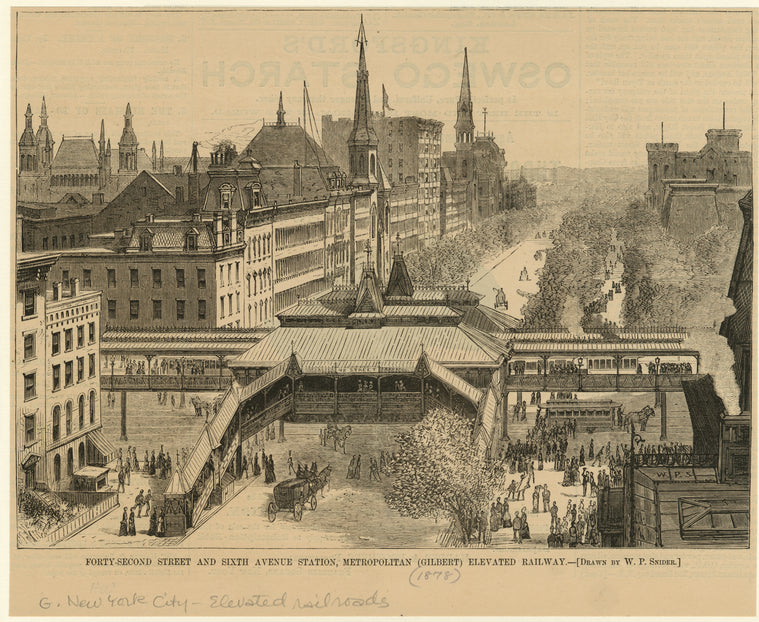 Forty-second Street and Sixth Avenue station, Metropolitan (Gilbert) elevated railrway