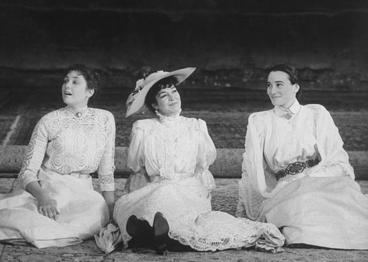 (L-R) Actors Kate Mailer, Natasha Parry and Rebecca Miller in the Peter Brook production of the play "The Cherry Orchard" at BAM.