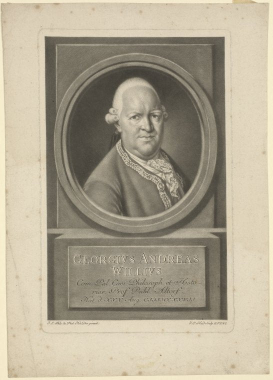 Georgivs Andreas Willivs, com. pal. caes. philosoph. et historiar, prof. publ. Altorf