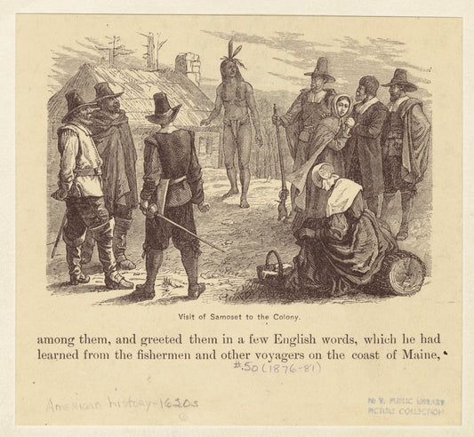 Visit of Samoset to the colony