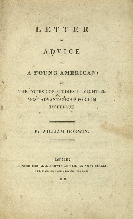 Letter of advice to a young American...