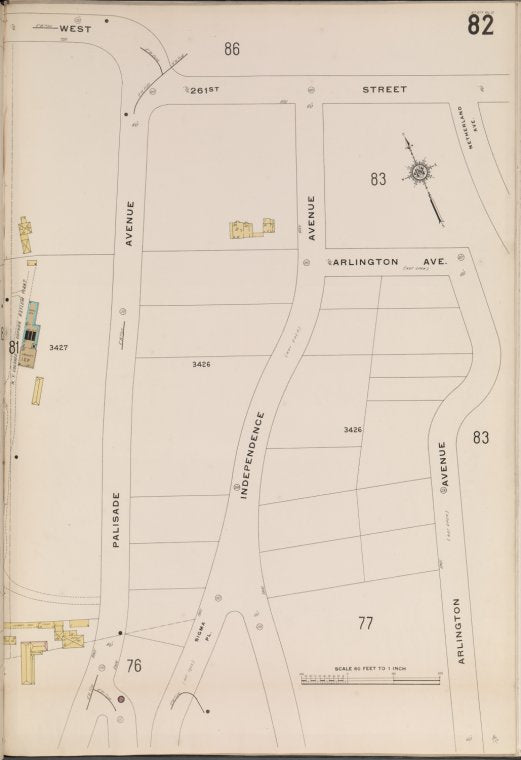 Bronx, V. 13, Plate No. 82 [Map bounded by W. 261st St., Arlington Ave., Palisade Ave.]