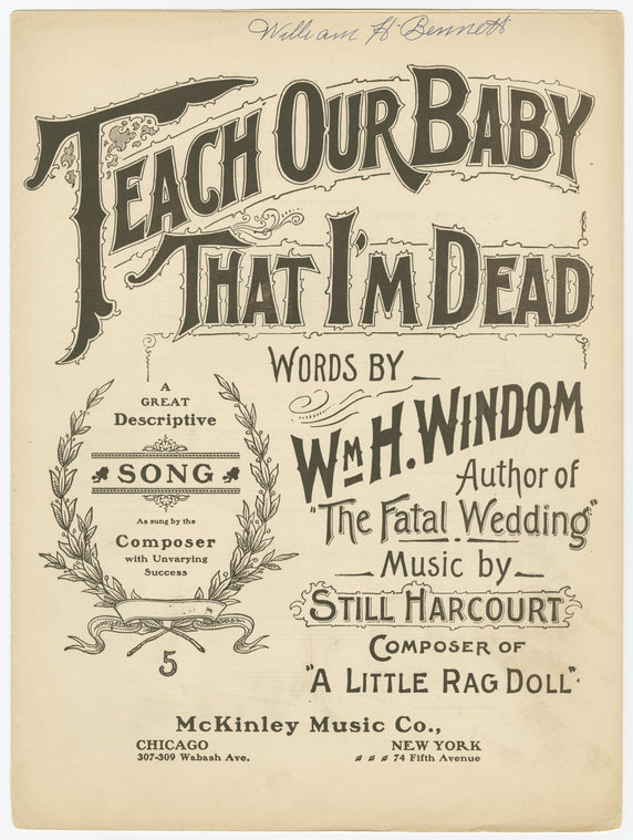 Teach our baby that I'm dead