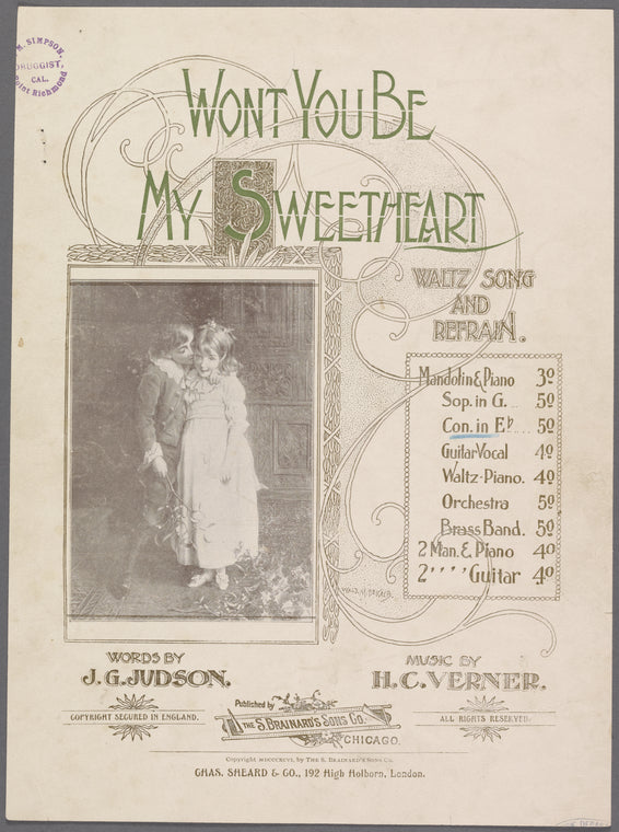 Wont you be my sweetheart?