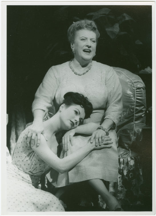 Judy Tyler (Suzy) and Helen Traubel (Fauna) in Pipe Dream