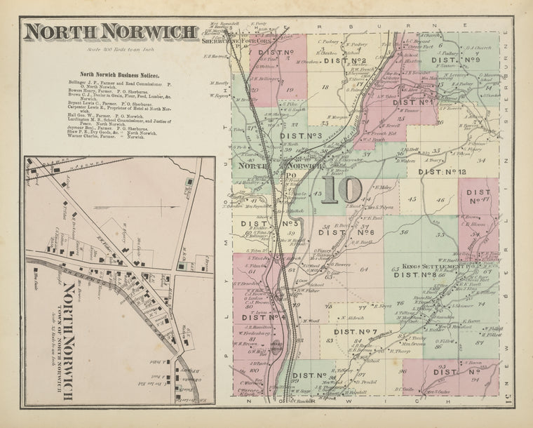 North Norwich [Township]; North Norwich Business Notices.; North Norwich [Village]