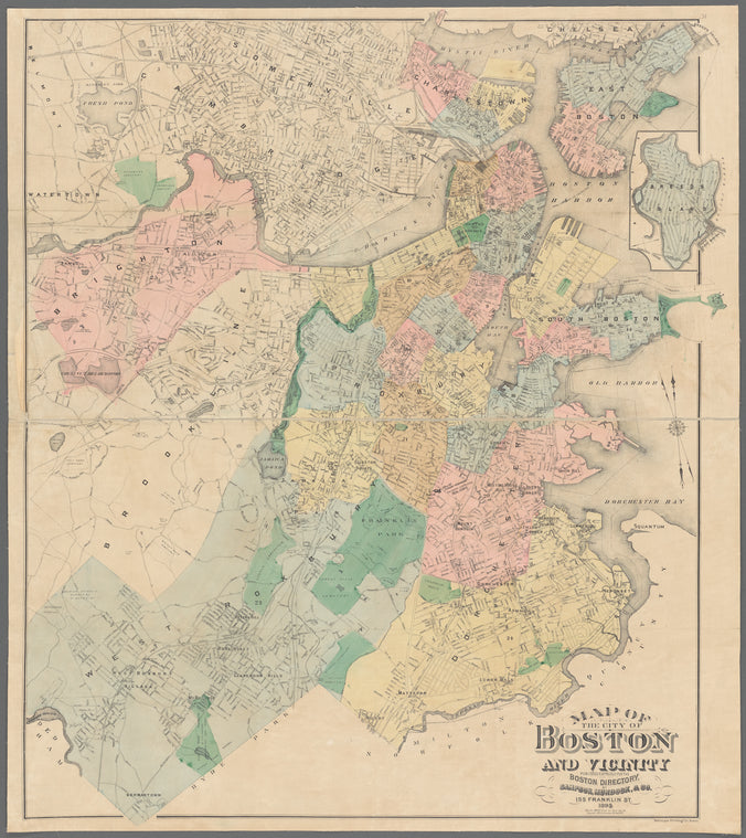 Map of the city of Boston and vicinity: Published expressly for the Boston directory