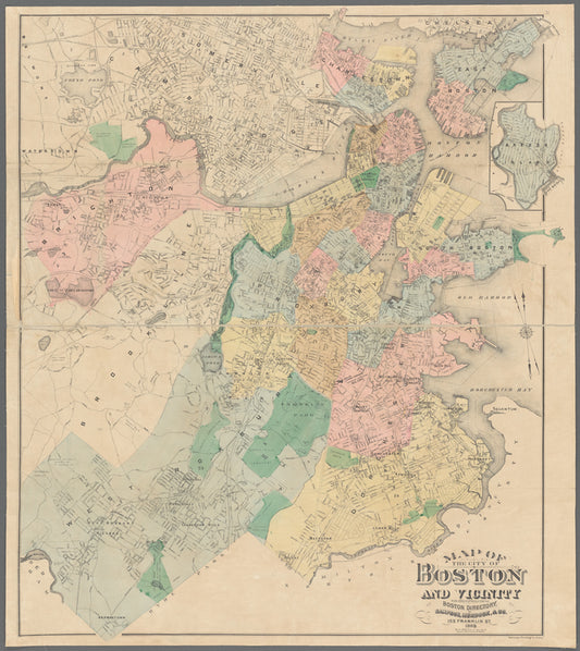 Map of the city of Boston and vicinity: Published expressly for the Boston directory