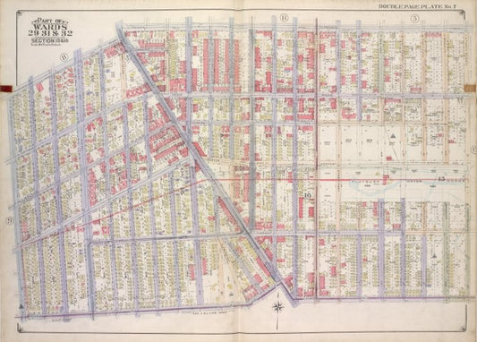 Brooklyn, Vol. 2, Double Page Plate No. 7; Part of Wards 29, 31 & 32,  Sections 15 & 16; [Map bounded by Dorchester Road, Clarendon Road; Including E. 37th St., Glenwood Road, Avenue G, E. 17th St.]
