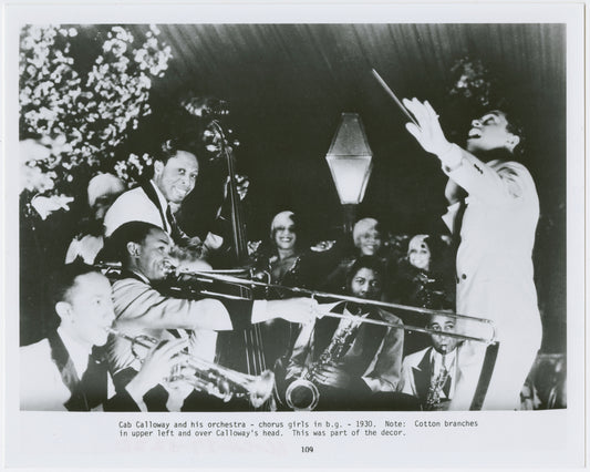 Cab Calloway and his Orchestra, chorus girls in the background