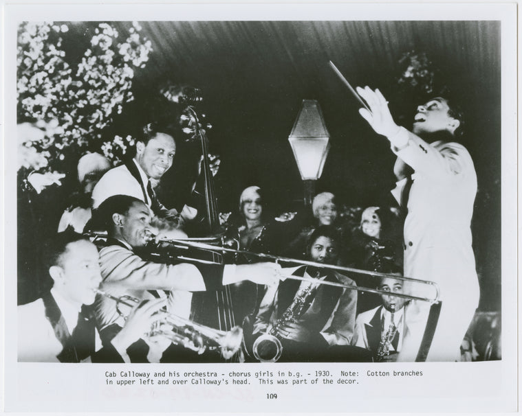 Cab Calloway and his Orchestra, chorus girls in the background