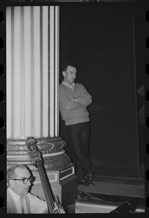 Fred Ebb in rehearsal for the stage production Flora, the Red Menace