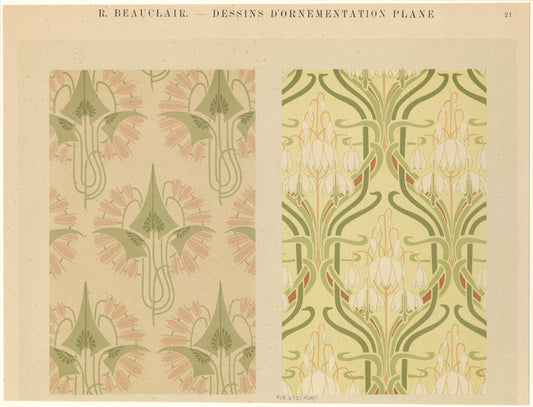 Dessins d'ornementation plane