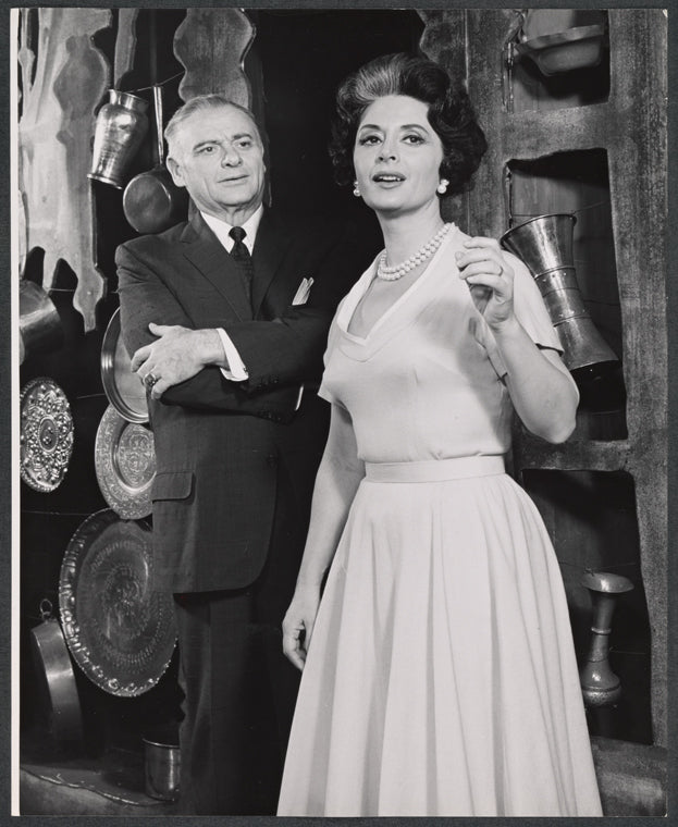 Robert Weede and Mimi Benzell in the stage production Milk and Honey