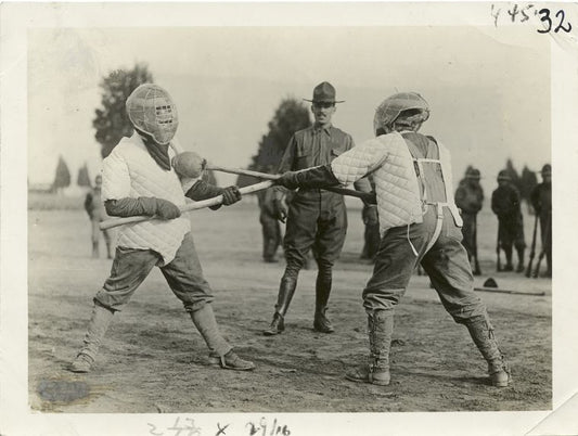 Bayonet drill.